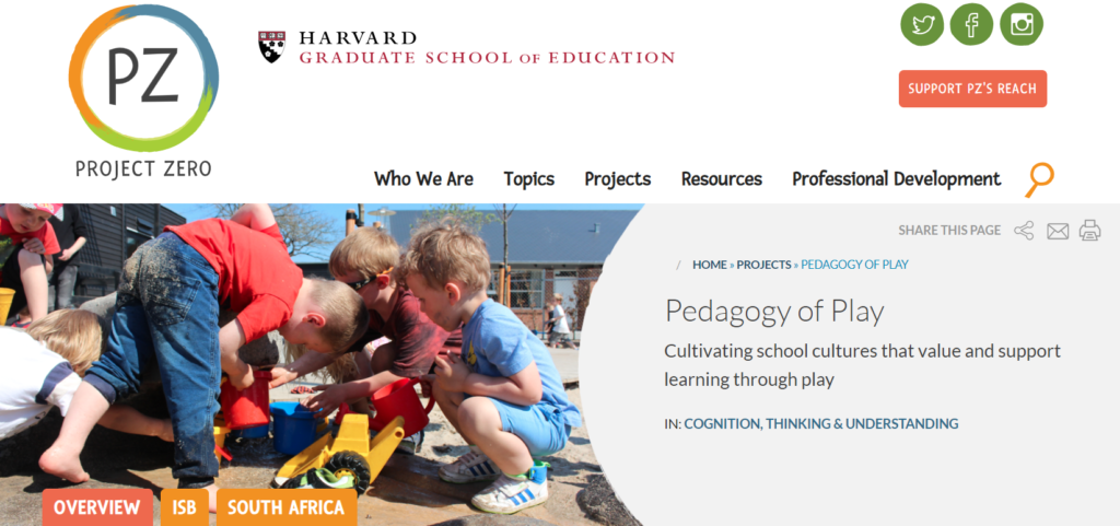 Project Zero - Pedagogy of Play